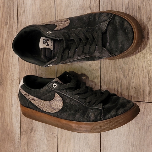 NIKE SB Blazer Low‎ GT QS Wacko Maria Black Gum Sz 9.5 Sneaker Shoes DA7257-001